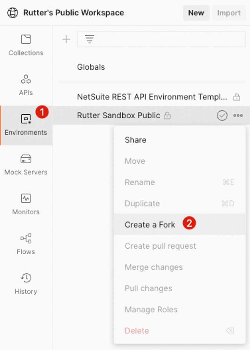 Set up the environment in Postman